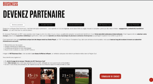 Le RCT dévoile son nouveau site internet ! - RCT