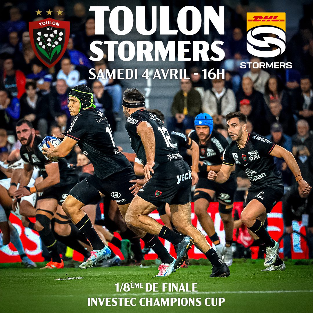 Champions Cup : le RCT recevra les Stormers le samedi 4 avril à 16h