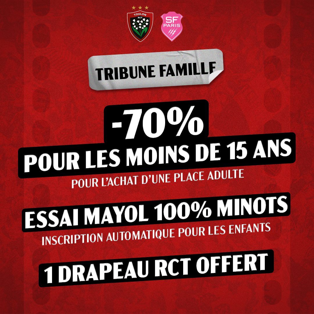 Une Tribune Famille pour la réception du Stade Français Paris