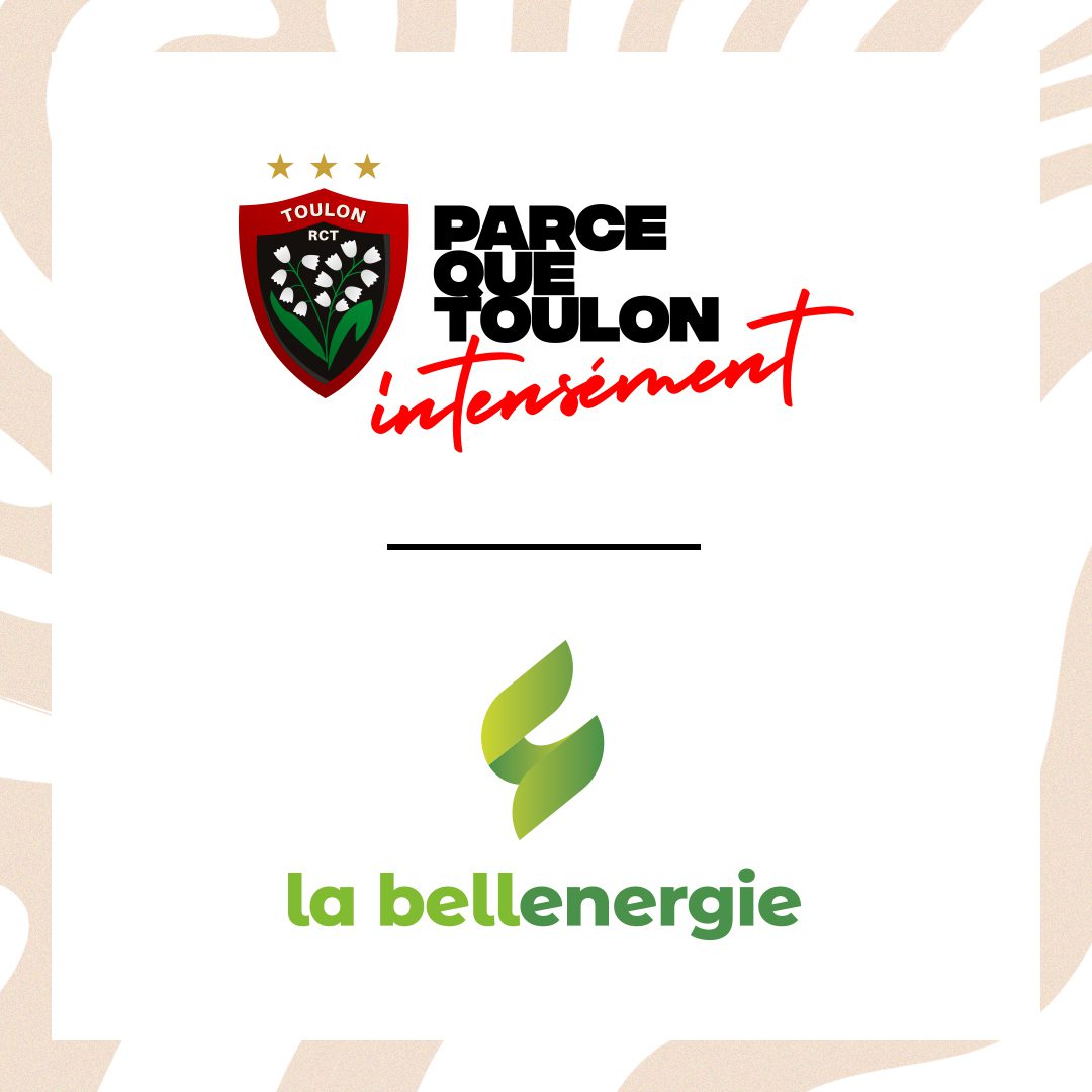 la bellenergie rejoint le Rugby Club Toulonnais en qualité de Partenaire Majeur pour les 2 prochaines saisons !