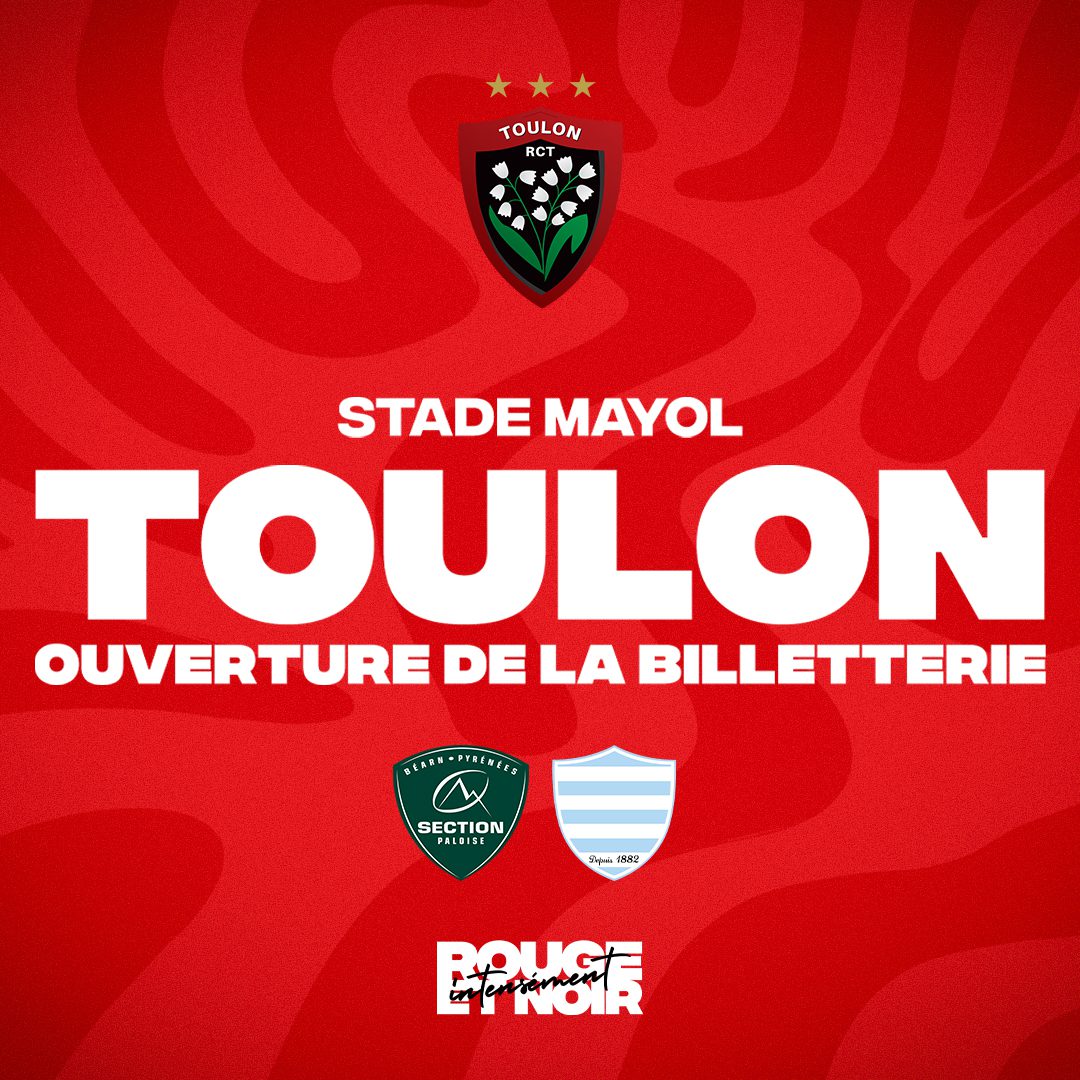 La billetterie des prochains matchs à Mayol est ouverte !