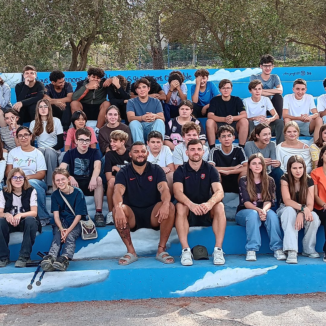 Lewis Ludlam et Ben White à la rencontre des collégiens de Brignoles