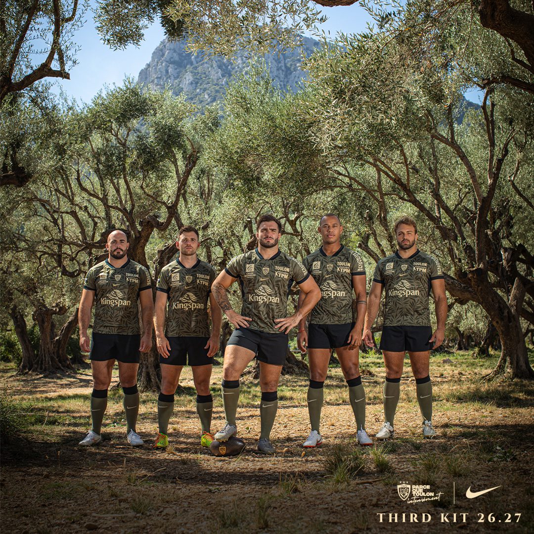 Le Maillot RCT « Third » 2026-2027 : l&rsquo;olivier, racines de Toulon